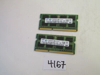 Samsung 2x2Gb=4Gb PC3-8500 1066Mhz DDR3 SO-DIMM Laptop Memory RAM (4167) - Image 1 of 2