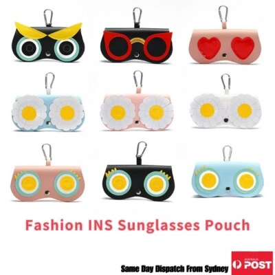 Synthetic Leather Sunglasses Case INS Cute Cover glasses Pouch Protector Holder - image 1 of 4