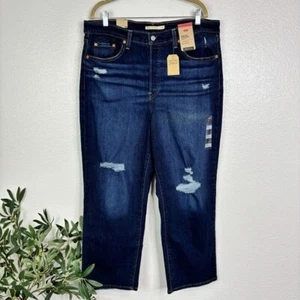 NWT LEVI'S Ribcage Straight Ankle Jeans - 16W - Picture 1 of 9