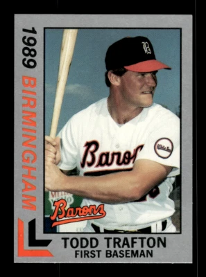 1989 Best # 19 Todd Trafton Card (ML2) Birmingham Barons - Image 1 of 2