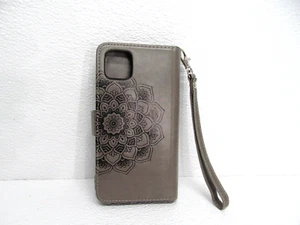 iPhone 12 Pro Max Wallet Case Detachable PU Leather Olive Green Black - Picture 1 of 10