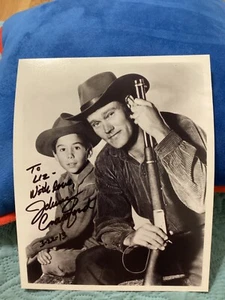 FIRMADO POR JOHNNY CRAWFORD “TO LIZ WITH LOVE” B&W 8 X 10, FUSILERO, MARK MCCAIN - Imagen 1 de 3