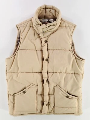 Chaleco acolchado Key Imperial de colección años 70 80 marrón tostado hecho en EE. UU. Para hombres M Foto 1 de 4