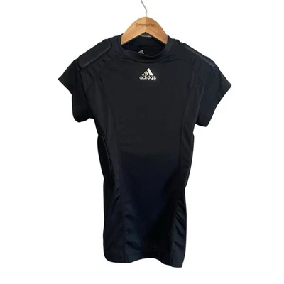 Adidas Slim Fit Padded Compression Short Sleeve Football Shirt Size Medium - Image 1 of 4