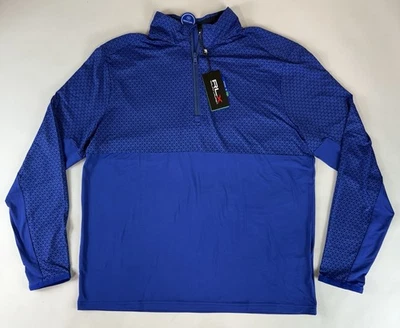 NWT RLX Ralph Lauren Classic Fit Mens Luxury Jersey Quarter Zip Pullover Size L - Image 1 of 3