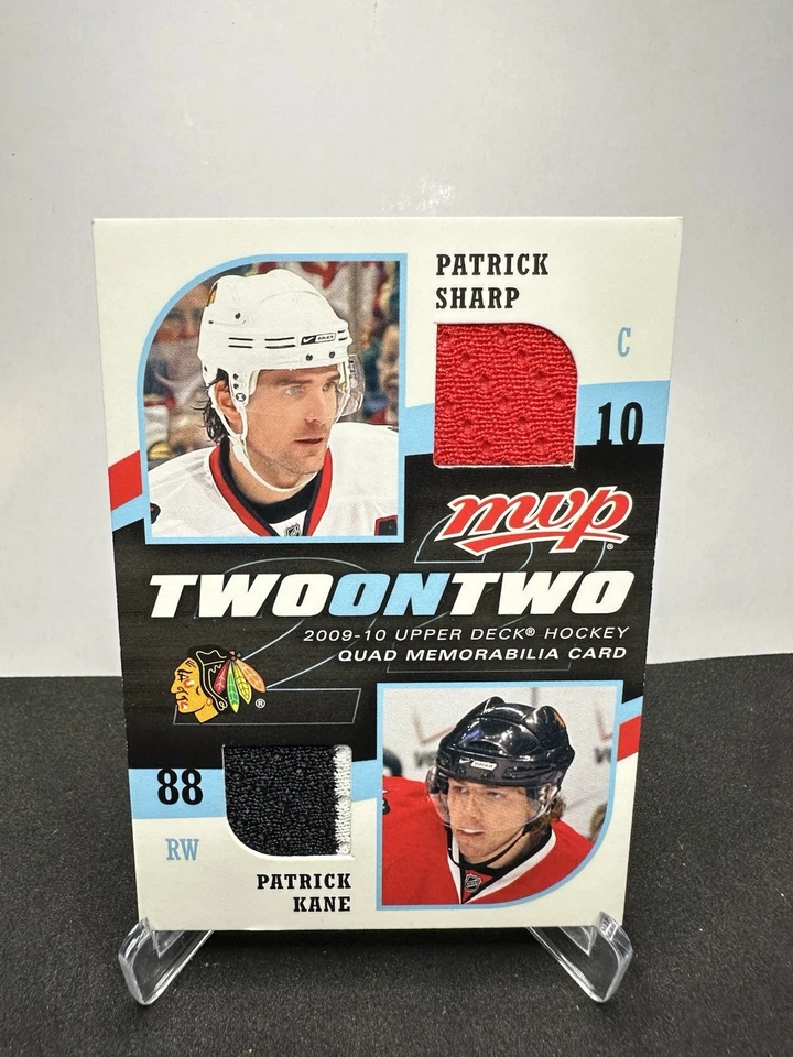 2009-10 MVP Two on Quad Memorabilia Rick Nash Patrick Sharp Kane Michael Peca - Image 1 of 2