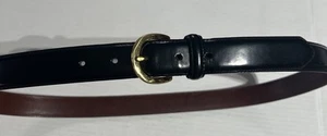 Coach Mens Black Smooth Cowhide Leather Belt Brass Buckle Vintage Size 40 #3921 - Picture 1 of 11