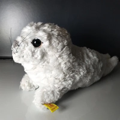 Original Steiff Schöne weiße Robbe 5374/35 Älteres Modell Kuscheltier Germany - Bild 1 von 4
