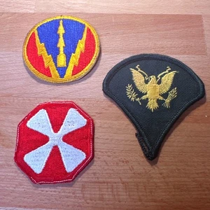 VTG US Army Patches: Spec 4 Rank, STRATCOM, 8th Infantry - Vietnam Cold War Era - Picture 1 of 4