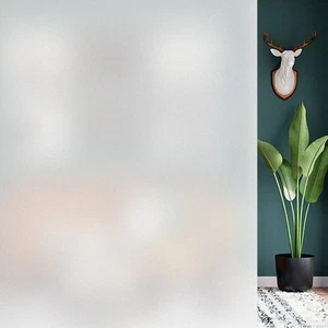 Frosted Window Privacy Film - Non Adhesive Static Cling Glass Stickers Sun UV... - Picture 1 of 7