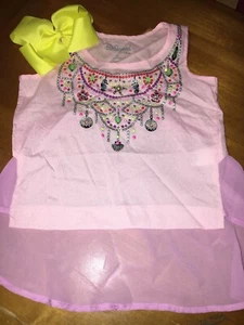 Disney D-signed Seahorse Shell Necklace Tank Top Sz Xs 4 5 Guc Vacation Easter - Picture 1 of 5