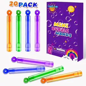 Bubbles Party Favors Supplies for Kids,20 Pck Mini Bubble Wand Toys for Toddlers - Picture 1 of 12