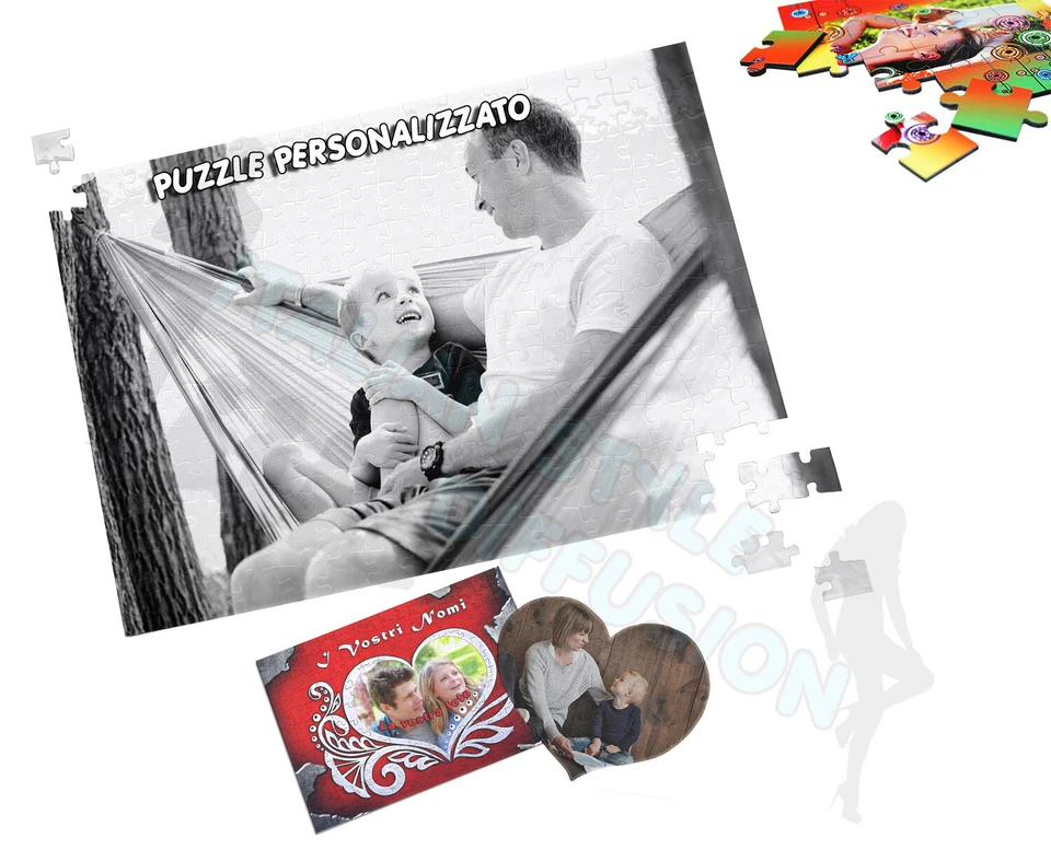 PUZZLE PERSONALIZZATO STAMPA PERSONALIZZATA A4 ALTA RISOLUZIONE FOTO BLU - Immagine 1 di 1