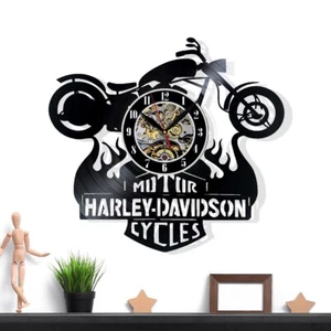 Motorbike Vinyl Wall Clock - Decor - Unique Home Accent - Perfect Gift - Picture 1 of 5