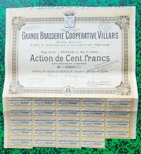 Dépt 59 - Denain 110 Rue Villars - Belle Déco d'une Grande Brasserie 20/12/1909 - Imagen 1 de 1