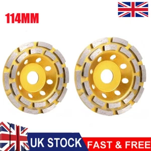 2PCS 115mm Diamond Segment Grinding Wheel Disc Cup Marble Concrete Granite Stone - Picture 1 of 14