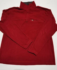 Vintage LL Bean rotwein Gr. L Tall 1/4 Zip Fleece Sweatshirt Pullover Jacke - Bild 1 von 4