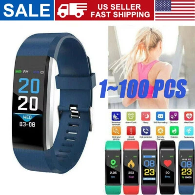 Fitness Smart Watch Activity Tracker Heart Rate For Women Men LOT BP Monitor - Image 1 of 4