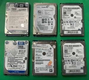 🔥Q:1 750GB 2,5" HDD FESTPLATTE DISK HITACHI, SAMSUNG, SEAGATE,WD... - Bild 1 von 2
