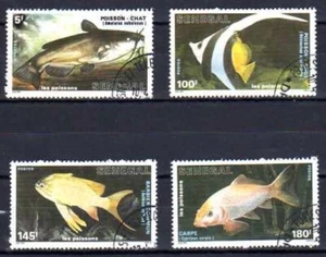 Animals Fish Senegal 1988 (13) Yvert No. 745 To 748 M Cancelled - Picture 1 of 1