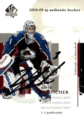 David Aebischer - Signed 2004-05 Upper Deck SP Authentic Card #21 - Image 1 of 2
