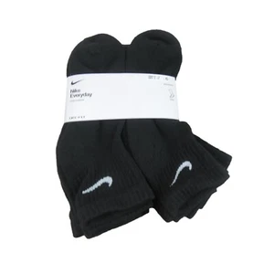 Nike Everyday Cushioned Ankle Socks Black 6 Pack Men's Size 8-12 NEW SX7669-010 - Picture 1 of 7