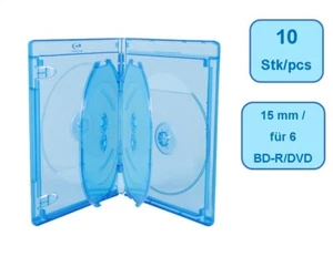 2,68€/Stück - Blu-Ray ELITE Hüllen 15 mm für 6 Disc - 10 Stück - blau - Photo 1/1
