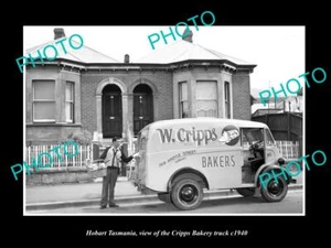 OLD 8x6 HISTORIC PHOTO OF HOBART TASMANIA THE CRIPPS BAKERY TRUCK c1940 - Picture 1 of 1