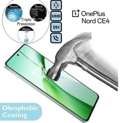 100%Genuine Tempered Glass Screen Protector One Plus 1+CE 4 For OnePlus Nord CE4 - Image 1 of 2