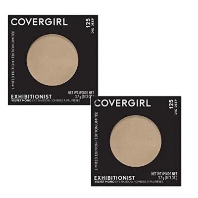 COVERGIRL Pack of 2 Exhibitionist Velvet Mono Eye Shadow, Dig Deep 125 - Image 1 of 4
