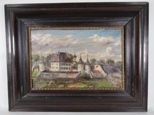 OIL PAINTING CASTLE BLUTENBURG/MUNICH "Jakob Mayr 1936" original Frame - Picture 1 of 15