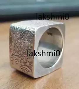 925 Sterling Silber Würfelring Asymmetrisch Ring Groß Silberring Statement Ring - Bild 1 von 4