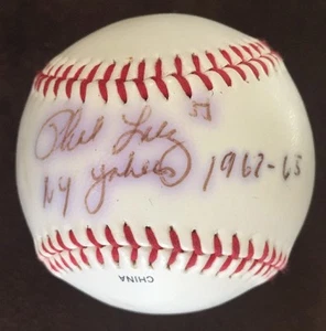 PHIL LINZ NY New York Yankees 1962-65 Signed Rawlings Baseball With Hologram COA - Bild 1 von 6