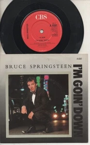 BRUCE SPRINGSTEEN Rare 1984 UK Only 7" OOP Rock P/C Single "I'm Goin' Down" - Picture 1 of 2