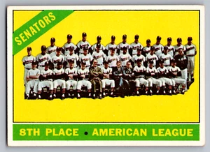1966 TOPPS #194 WASHINGTON SENATORS TEAM CARD W/GIL HODGES - Picture 1 of 3