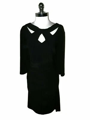 NEW INC International Concepts Plus Sz 22W Sheath Dress Black 3/4 Sleeve Stretch - Image 1 of 4
