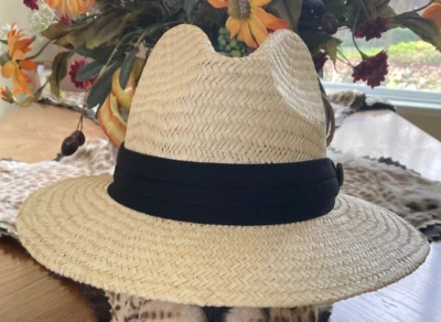 New Tommy Bahama Men Safari Hat Panama Straw Sun Shady Golf Beach Free Visor - Image 1 of 4