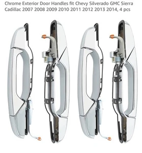 Door Handle Front Rear 4PCS For Chevy Silverado Tahoe GMC Sierra Denali 2007-14 - Picture 1 of 6
