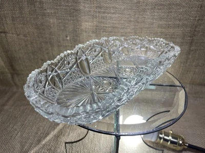 Early American Pattern Glass (EAPG) Art-Cut Celery / Veggie Dish 10.25" x 4.5" - Image 1 of 4