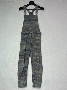 Z SUPPLY Jumpsuit Green Camo Stretch Knit Cuffed Hem Pockets Medium See Pics - Picture 1 of 11