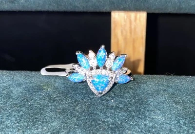 Anillo Bomb Party RBP6563 Ahora Comencemos LG Esmeralda Ópalo de Fuego Rodio Talla 6 Foto 1 de 3