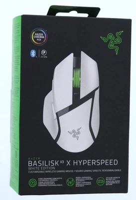 Razer Basilisk V3  X Hyperspeed Wireless Gaming Mouse (White) - Image 1 of 3