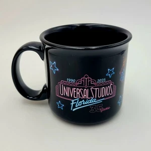 Universal Studios Florida 35th Anniversary Coffee Neon Mug Jaws Jurassic Park ET - Picture 1 of 3