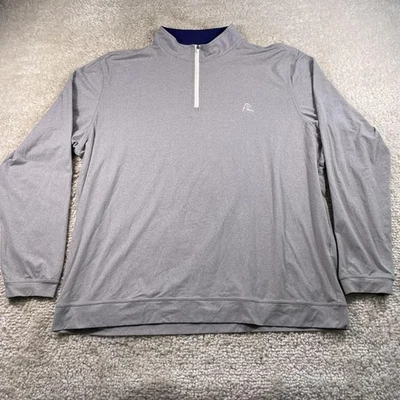 Rhoback Quarter Zip Pullover Mens 3XL Gray Performance Golf Stretch Long Sleeve - Image 1 of 4