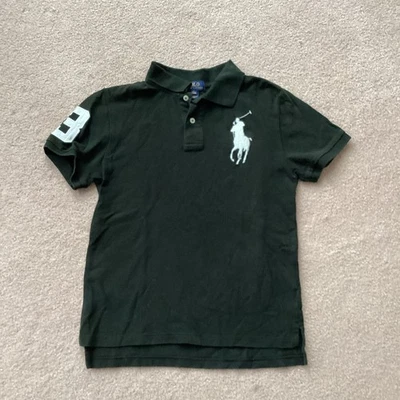 TOP POLO MANGA CORTA RALPH LAUREN, NIÑOS 14-16, NEGRO, JERSEY, PONY GRANDE, #3 Foto 1 de 3