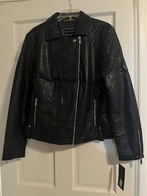 Jaqueta de couro sintético feminina Tommy Hilfiger tamanho XL - Imagem 1 de 2