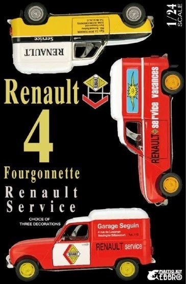 1/24 RENAULT 4 FOURGONETTE SERVICE CAR EBBRO 25012 - Immagine 1 di 1