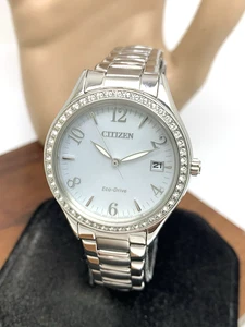 Reloj Citizen para mujer EO1180-82A Eco Drive esfera plateada acero inoxidable 34 mm - Imagen 1 de 14