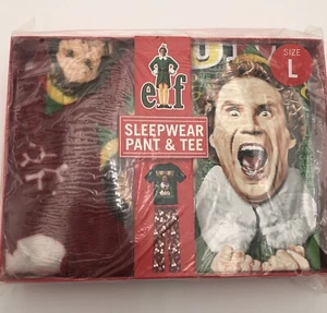 NWT Elf (Movie) “I Know Him!” New In Box Sleepwear Pant & Tee Set Men’s Size L - Picture 1 of 5