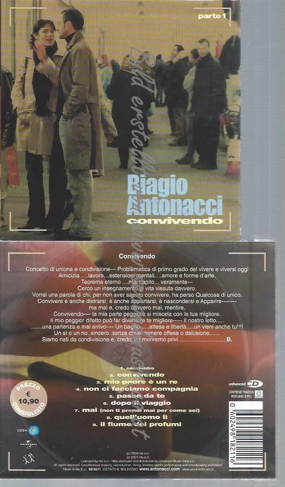 CD--BIAGIO ANTONACCI--CONVIVENDO -PARTE 1- | ENHANCED - Bild 1 von 1